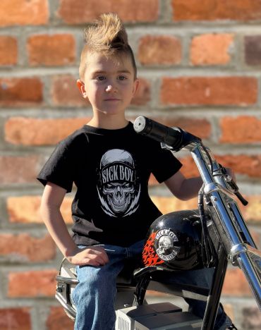 Kids Lightning skull tee