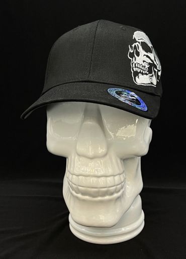 Sick Boy Black Flat Bill Fitted Cap | SICK BOY MOTORCYCLES