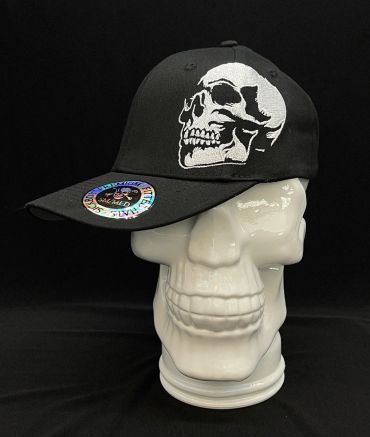 Curved Side Skull Fitted Cap