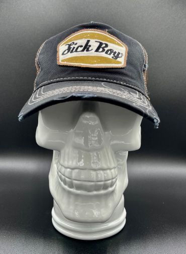 Sick Boy Black Flat Bill Fitted Cap | SICK BOY MOTORCYCLES