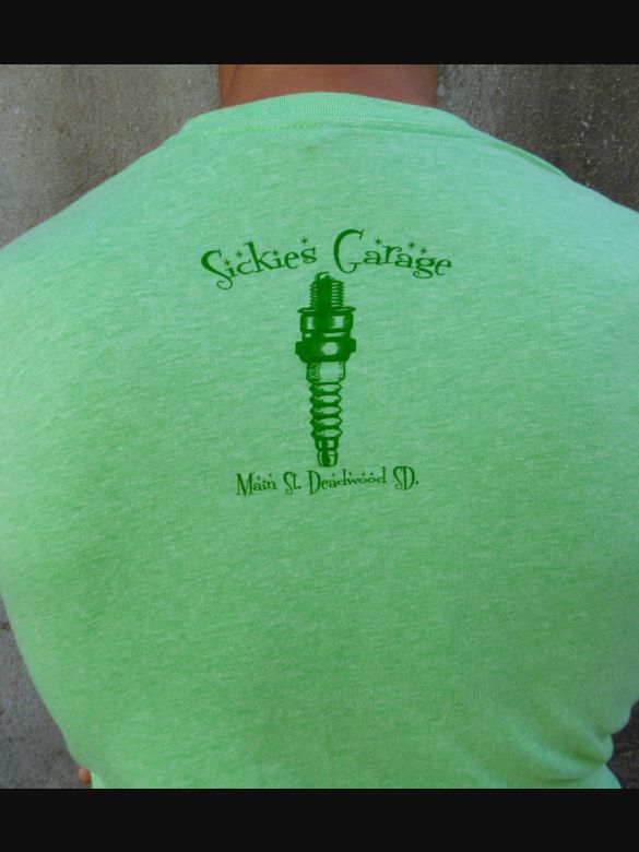 Sickies Garage Green Specialty T-shirt